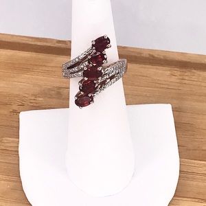 Garnet And Diamond Ring